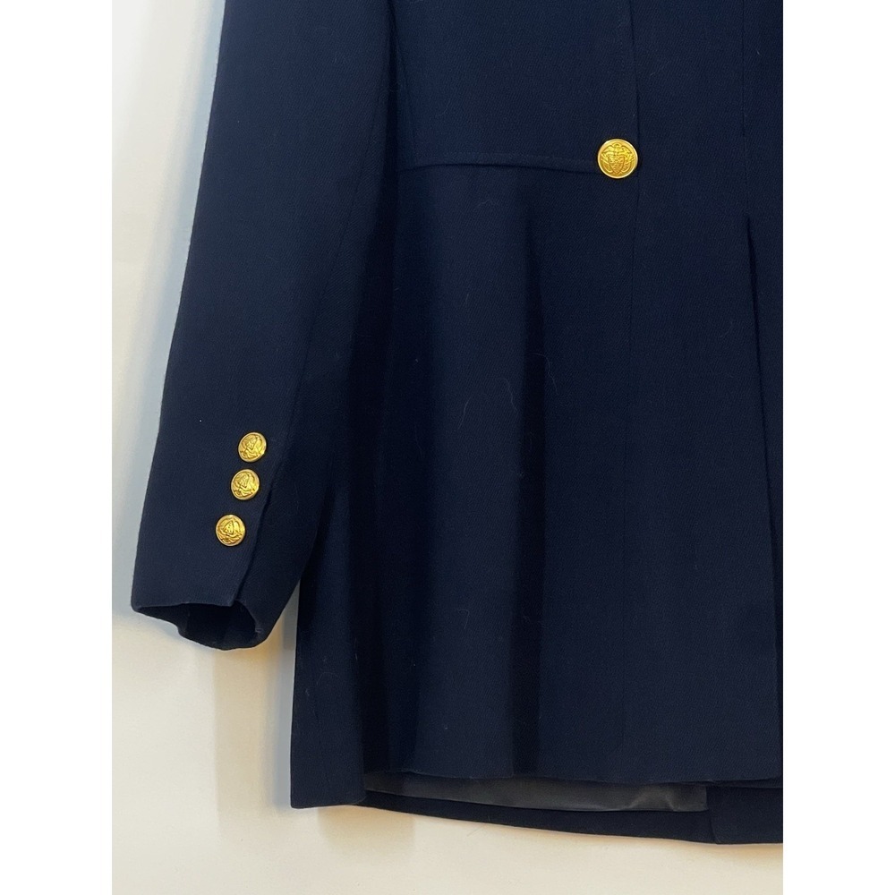 Ralph Lauren Women's Jacket Pea Coat Navy Blazer Size Large XL Vtg Classic USA - Picture 8 of 14